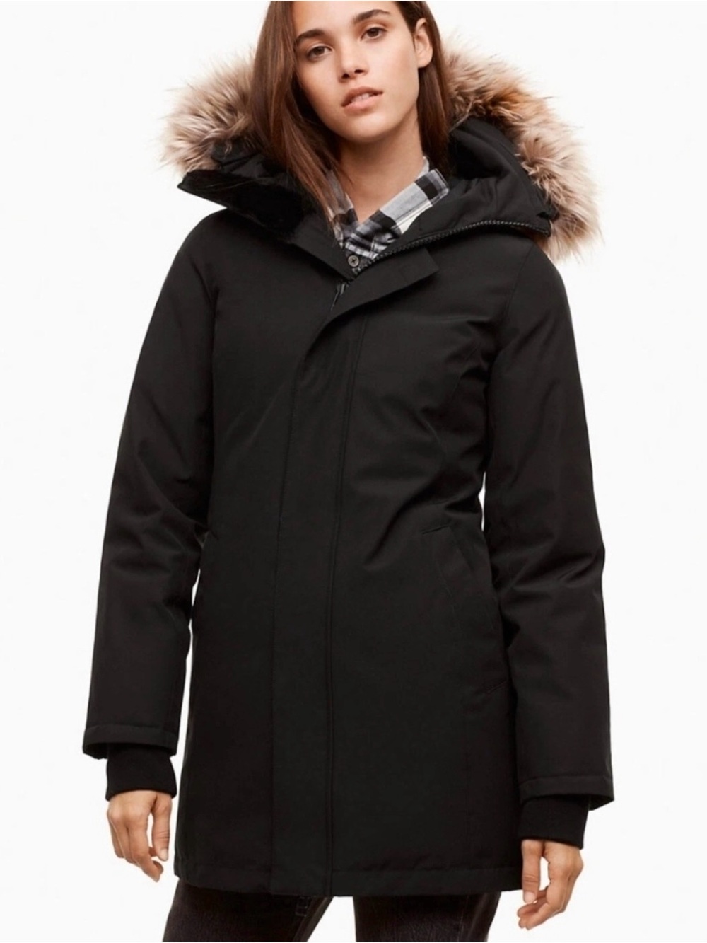 Aritzia TNA Golden Haven Parka Small Black